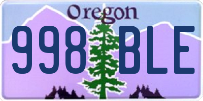 OR license plate 998BLE