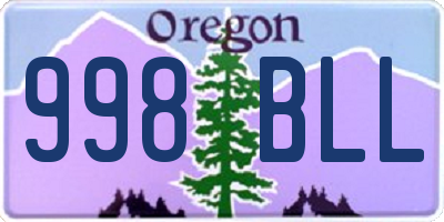 OR license plate 998BLL