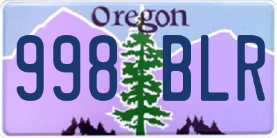 OR license plate 998BLR