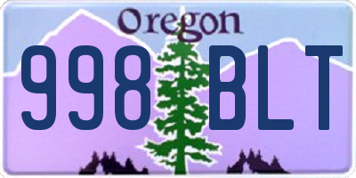 OR license plate 998BLT