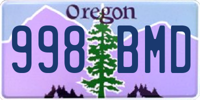 OR license plate 998BMD
