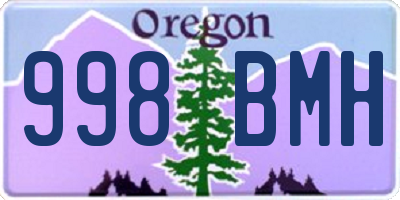 OR license plate 998BMH