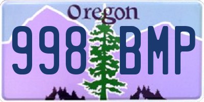 OR license plate 998BMP