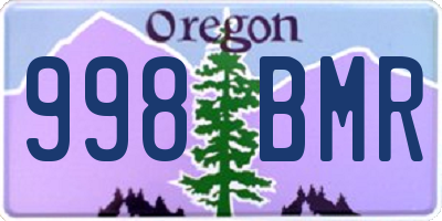 OR license plate 998BMR