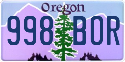 OR license plate 998BOR