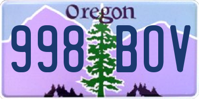 OR license plate 998BOV