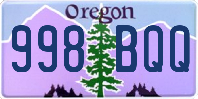 OR license plate 998BQQ