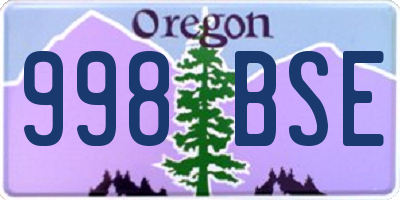 OR license plate 998BSE