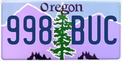 OR license plate 998BUC