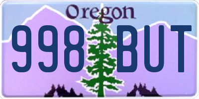 OR license plate 998BUT