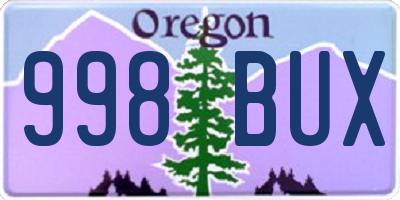 OR license plate 998BUX