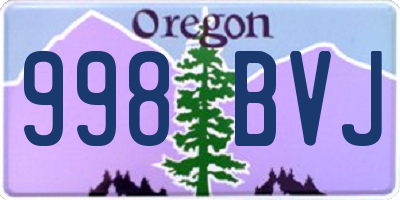 OR license plate 998BVJ