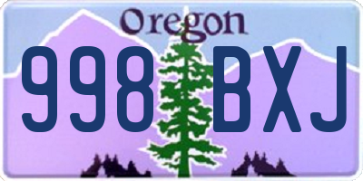 OR license plate 998BXJ