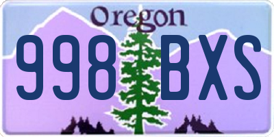 OR license plate 998BXS