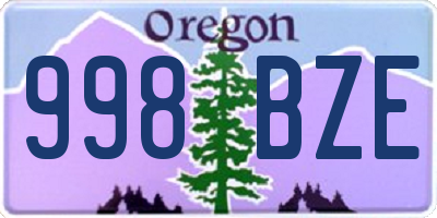 OR license plate 998BZE