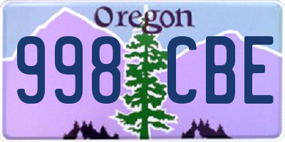 OR license plate 998CBE