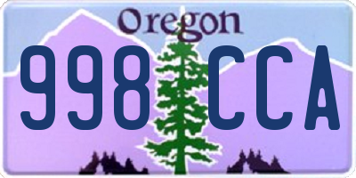 OR license plate 998CCA