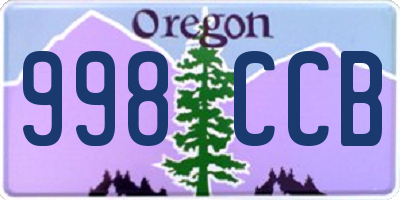 OR license plate 998CCB