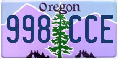 OR license plate 998CCE