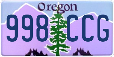 OR license plate 998CCG