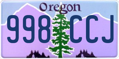 OR license plate 998CCJ