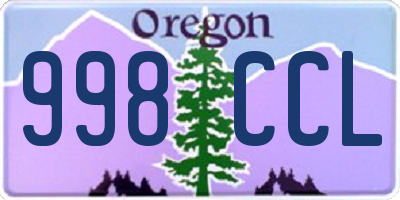 OR license plate 998CCL