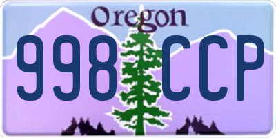 OR license plate 998CCP