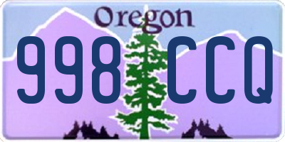 OR license plate 998CCQ