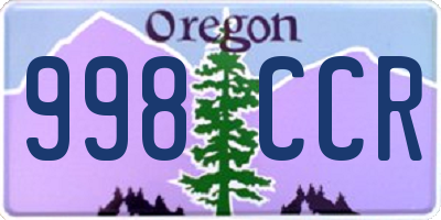 OR license plate 998CCR