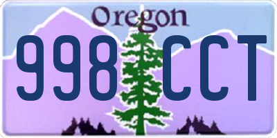 OR license plate 998CCT