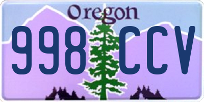 OR license plate 998CCV