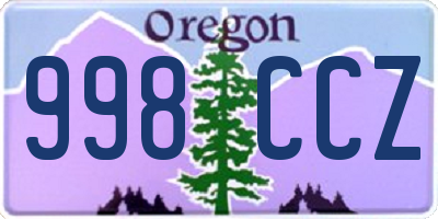 OR license plate 998CCZ