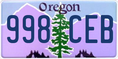 OR license plate 998CEB