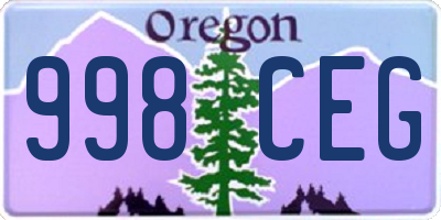 OR license plate 998CEG