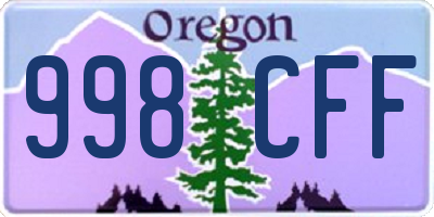 OR license plate 998CFF