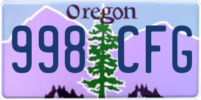 OR license plate 998CFG