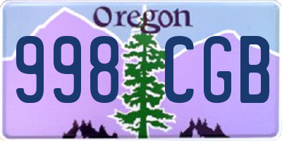 OR license plate 998CGB