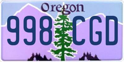 OR license plate 998CGD