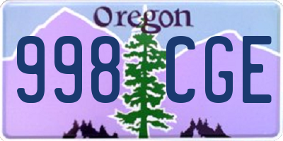 OR license plate 998CGE