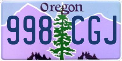 OR license plate 998CGJ