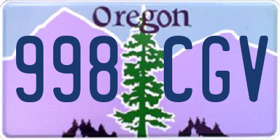 OR license plate 998CGV