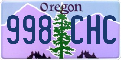 OR license plate 998CHC