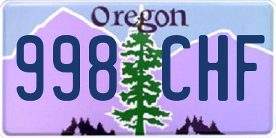 OR license plate 998CHF