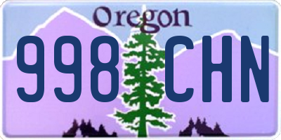 OR license plate 998CHN