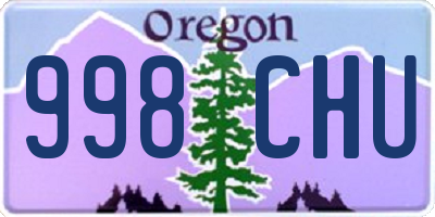 OR license plate 998CHU