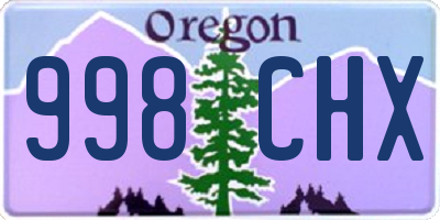 OR license plate 998CHX