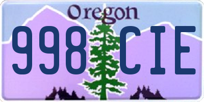 OR license plate 998CIE