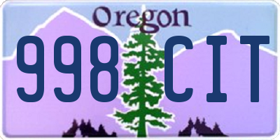 OR license plate 998CIT