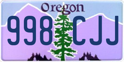 OR license plate 998CJJ