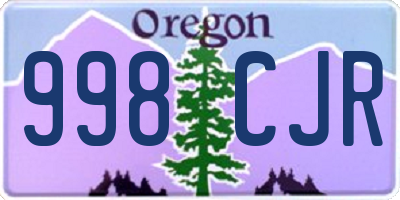 OR license plate 998CJR